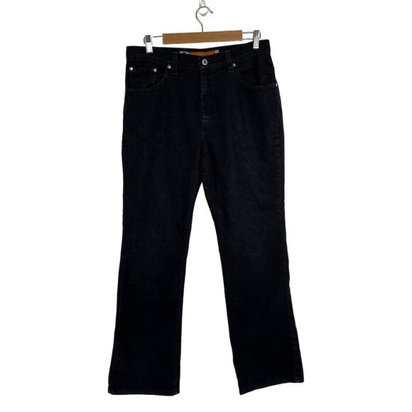 Vintage Levi's Silvertab Y2K Flare Jeans Black Denim (34x31) 13 Jr. M Dark wash - Picture 1 of 14